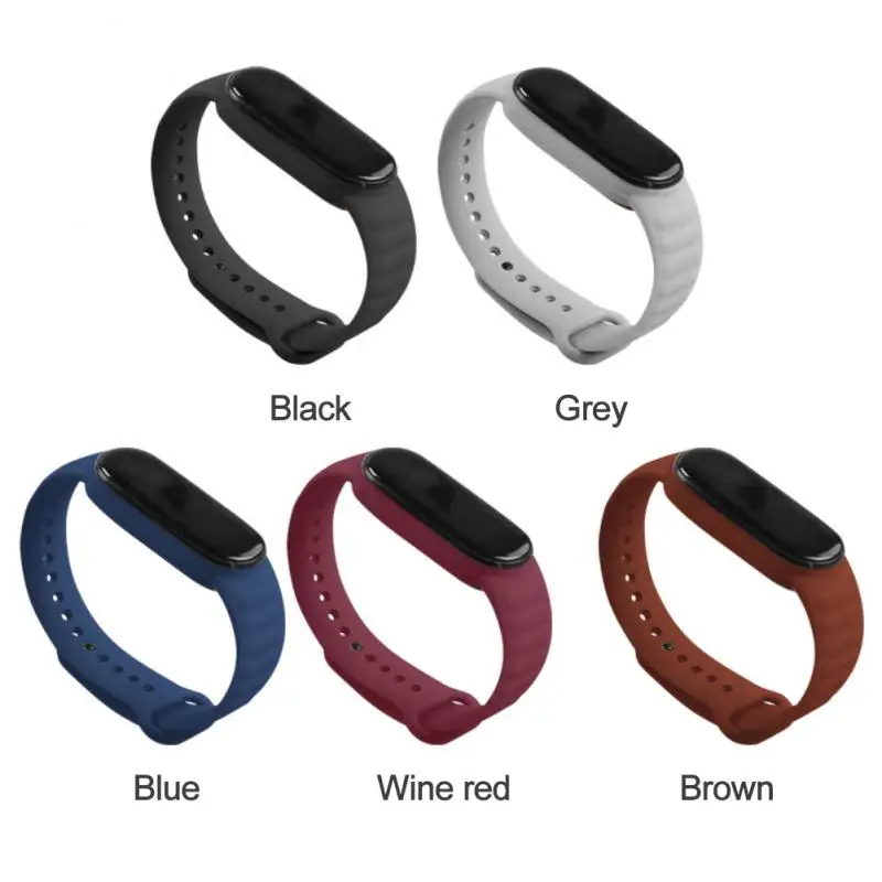 

For Xiaomi Mi Band 5/6 Silicone Strap Smart Watch Bracelet Leather Wristband Band Straps Replacement For Xiaomi MiBand 5 6
