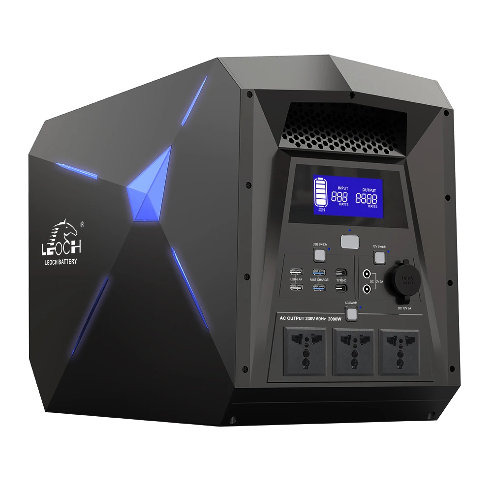 

[EU] Leoch Portable Power Station UPS 2048Wh/2000W Backup Generator 80000mAh/25.6V with 230V 50HZ AC Outlet/2 DC Ports/6 USB