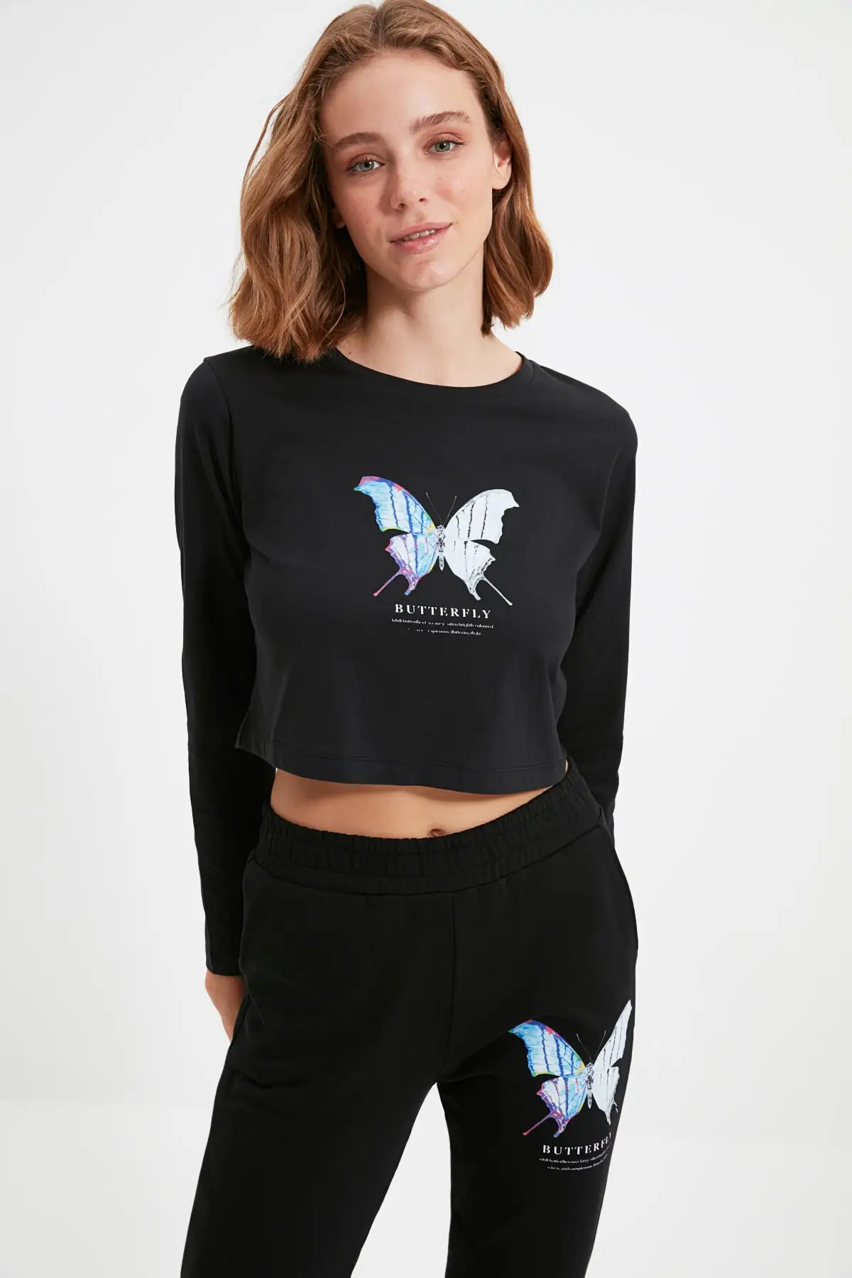

Укороченная Трикотажная футболка из 100% органического хлопка TWOAW22TS0167