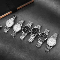Sport Watch Men Fashion Luxury Stainless Steel Round Wristwatch Quartz Womens Watches Male Clock Reloj Hombre 2
