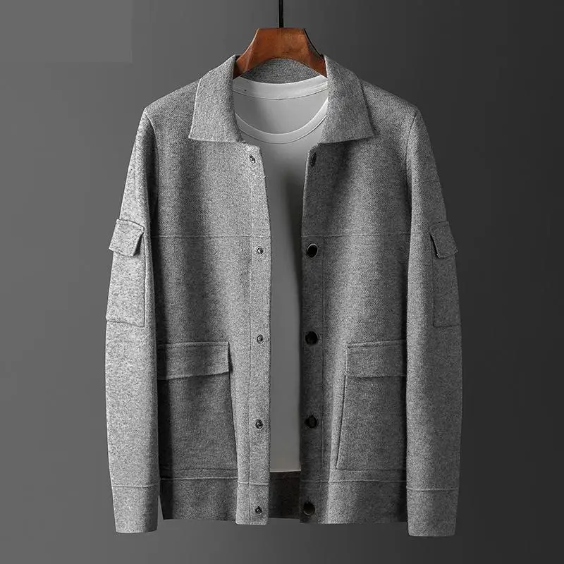 

New Arrival Autumn Coat Men Fashion Jacket Sweater Cardigan Single Breasted Casual Thick Computer Knitted Size M L XL 2XL 3XL