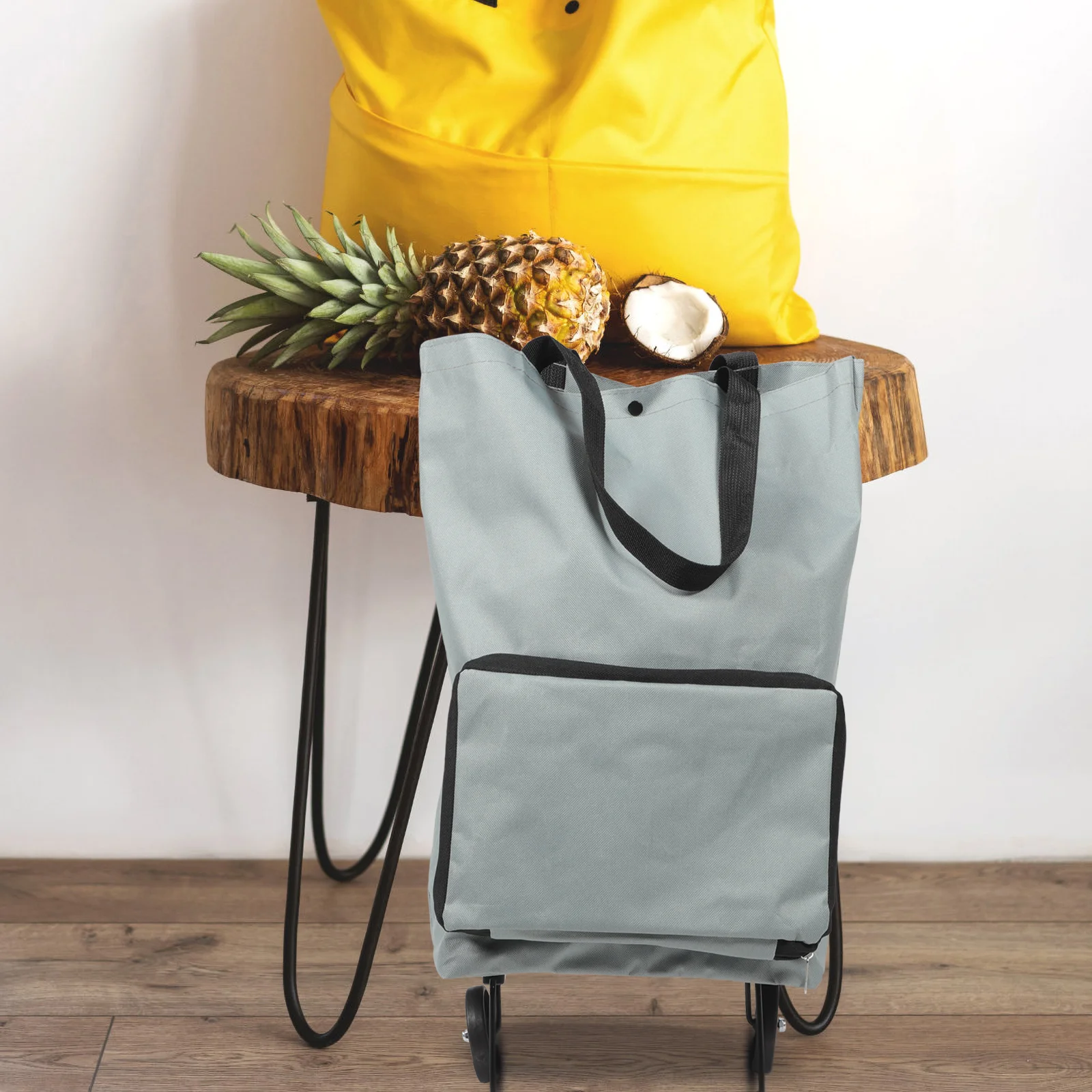 

Shopping Cart Grocery Wheels Folding Trolley Foldable Crate Wheel Collapsible Collapsable Tote Reusable Zipper Utility Portable