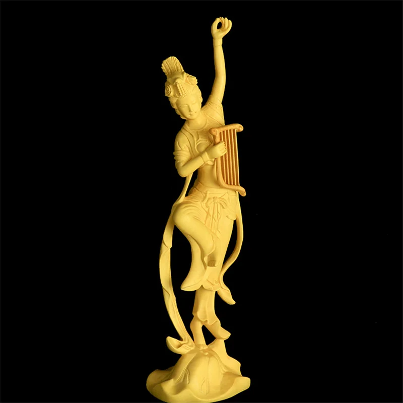 Самшит 25 см Дуньхуан Красота Скульптура Китайская Мифическая Фея Фэн Шуй