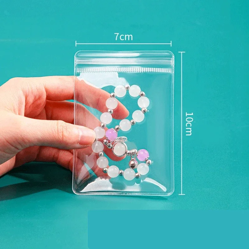 

10/100 шт., утолщенные сумки для упаковки ювелирных изделий из ПВХ, антиокислительная сумка-органайзер из ПВХ, витрина, упаковка для хранения, самозапечатывающиеся пакеты