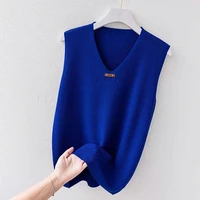 new ice silk sport camisole women tank top sexy slim korean style casual v neck vest knitted fashion sleeveless tops blue