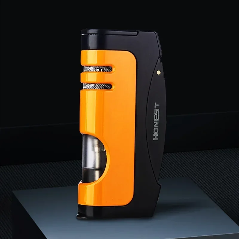 HONEST турбо боковое давление ветрозащитная зажигалка бутановая газовая