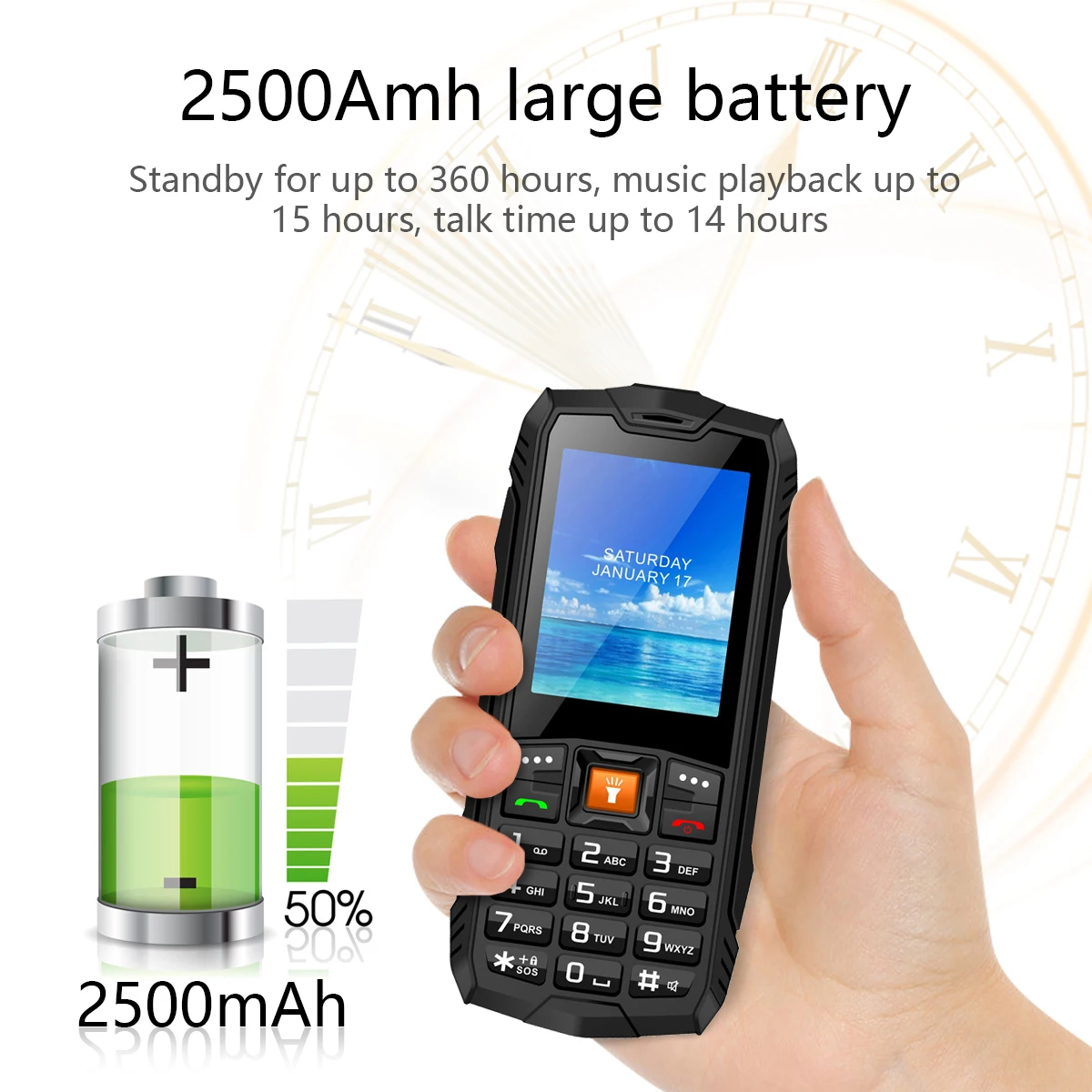 

2023New 4G Прочный Телефон IP68 водонепроницаемый пыленепроницаемый функциональный телефон две SIM-карты большая батарея клавиатура телефон бар т...