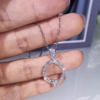 2022 new s925 sterling silver choker zircon necklace pendant luxuy letter butterfly wedding gift for women fine jewelry