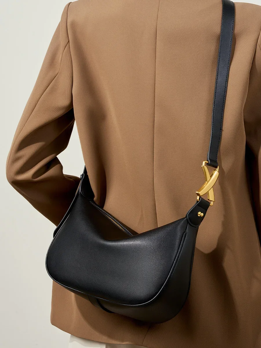 Женская Роскошная Сумка-почтальонка из мягкой кожи