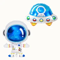 space series aluminum film balloon spaceship astronaut astronaut 4d rocket baby birthday party decoration inflatable ball