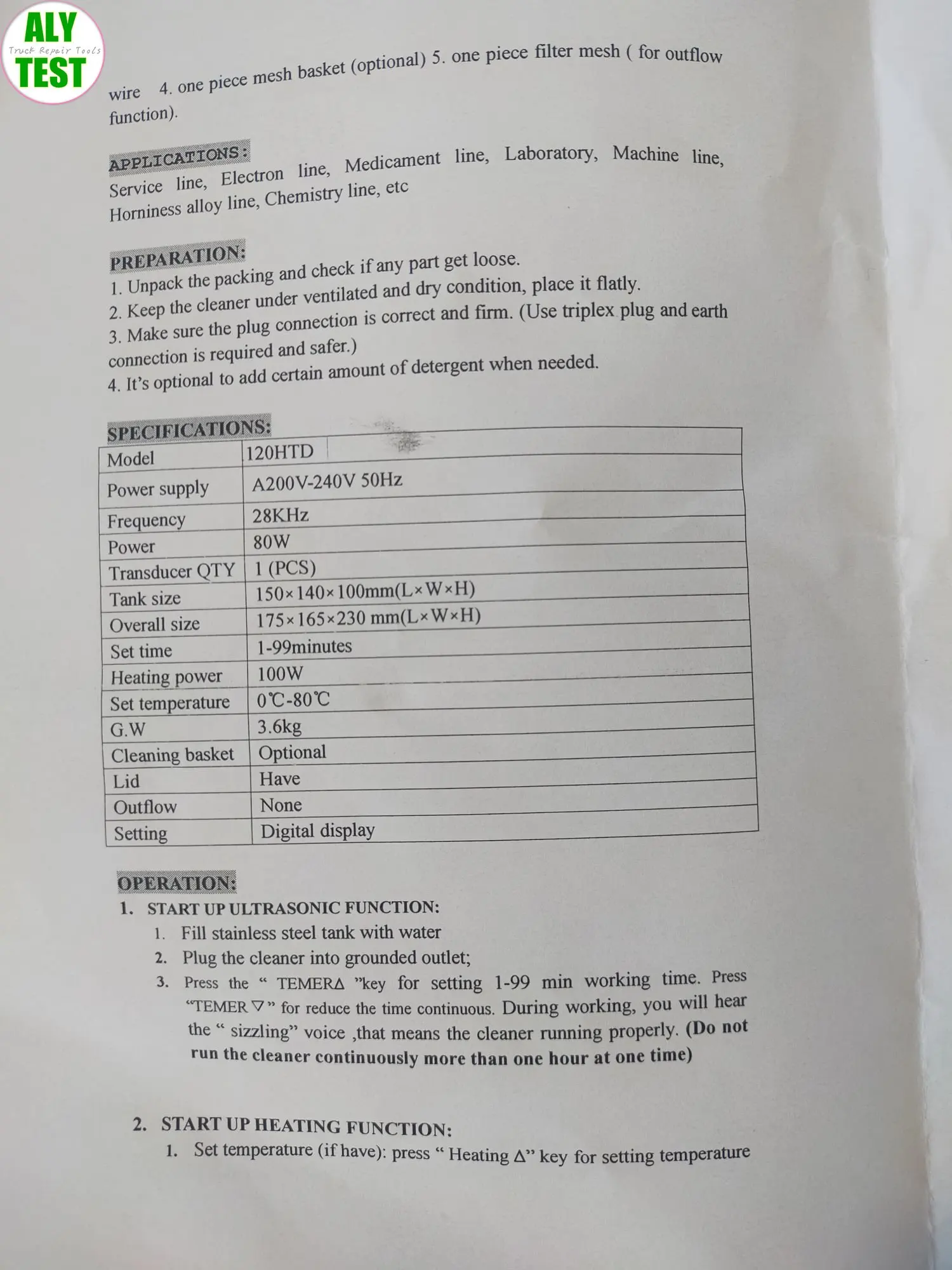 2 л дизельный инжектор с общей топливной магистралью ультразвуковой очиститель