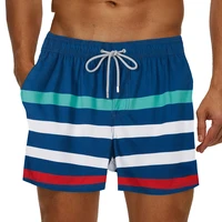 2022 new summer mens swimwear stripe swim trunks quick dry beach board shorts swimsuits man running sports surfing swim shorts