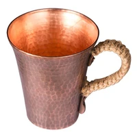 copper china tea cups vintage teacups bulk metal coffee mug handmade beer cup with handle breakfast mug kung fu tea set 370ml