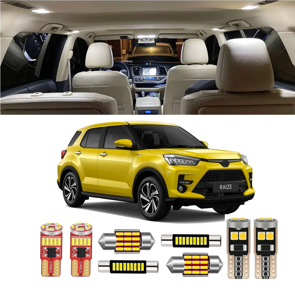 Светодиодные внутренние лампы Canbus без ошибок для Toyota Raize 2019 2020 2021 2022 2023
