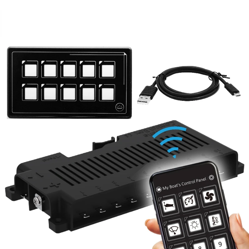 

10 Gang 12V membrane switch panel with APP Control