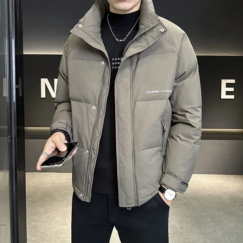 Winter Pu Shuai Men's Lightweight Down jacket 2024 New Fashion Brand Stand Collar White Duck Down High Sense Cold-Proof...