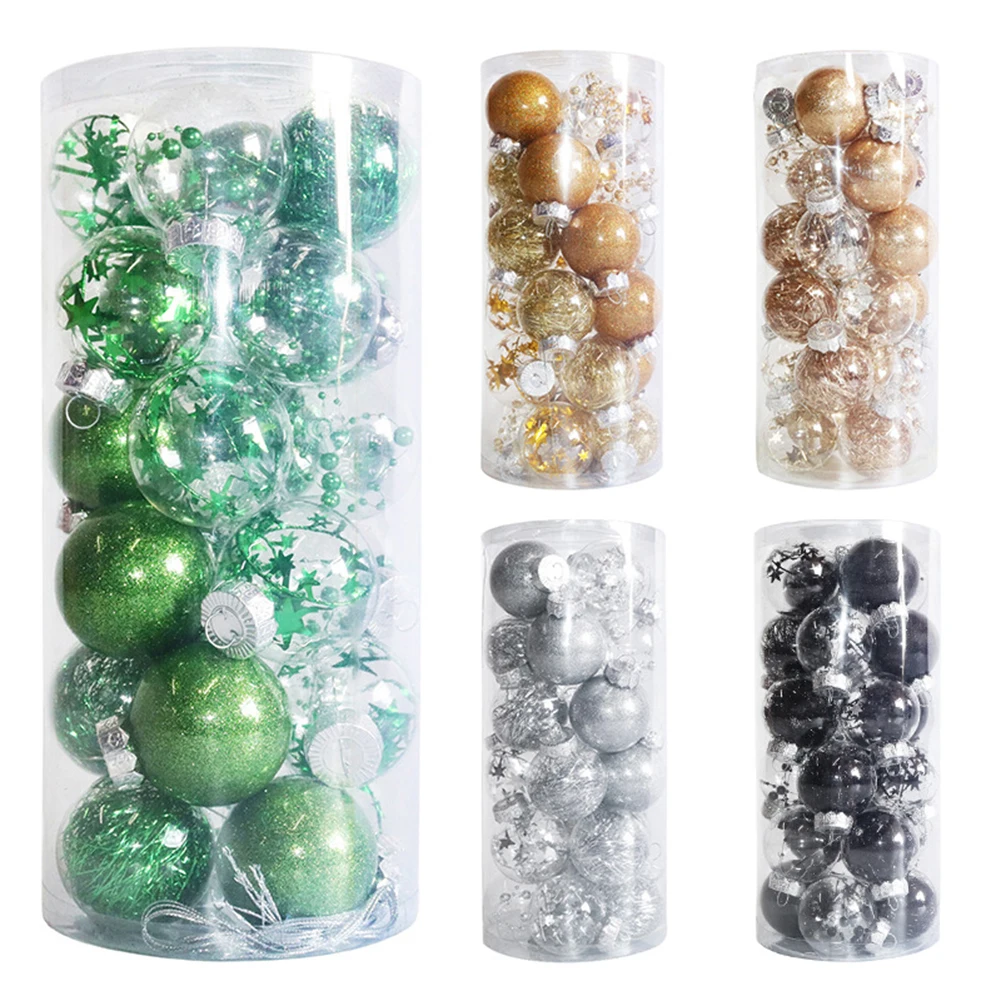 24 шт. Рождественский шар Рождественские елки Украшения Большие шары Подвески для