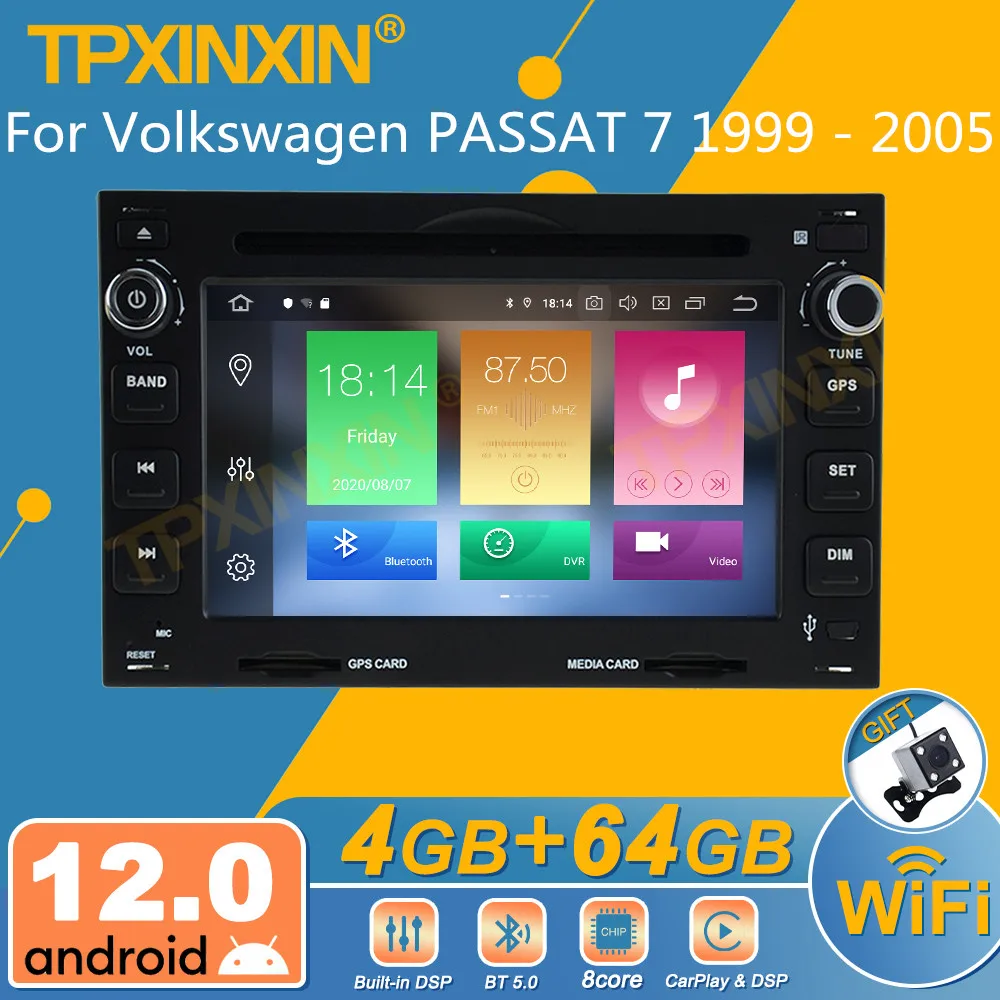 

Автомагнитола 2DIN на Android 12 DSP CP для Volkswagen PASSAT 7 1999-2005, мультимедийный DVD-плеер с GPS