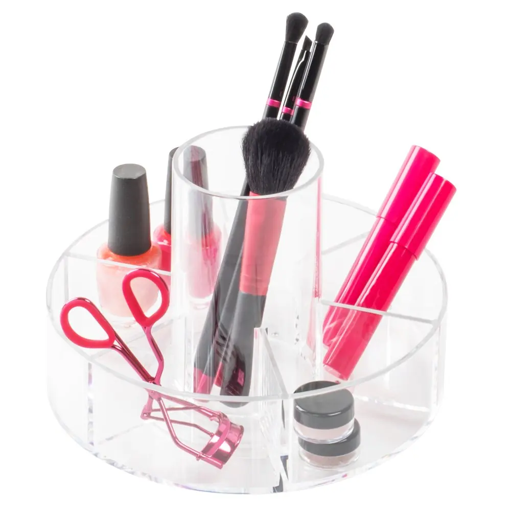 

POPTOP Clear Chic Круглый вращающийся косметический Органайзер с 7 отделениями