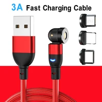 szbrytmax540 rotate magnet cable 3a fast charging micro usb type c cable for xiaomi iphone magnetic charger phone data wire co