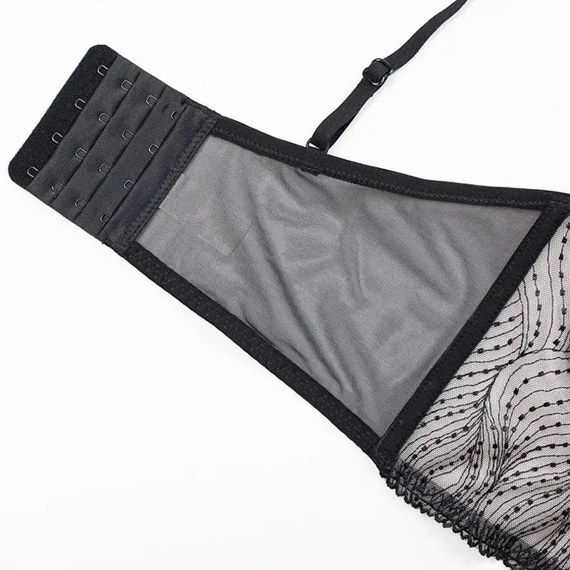 Белое нижнее белье сексуальные кружевные с вышивкой и глубоким V-образным