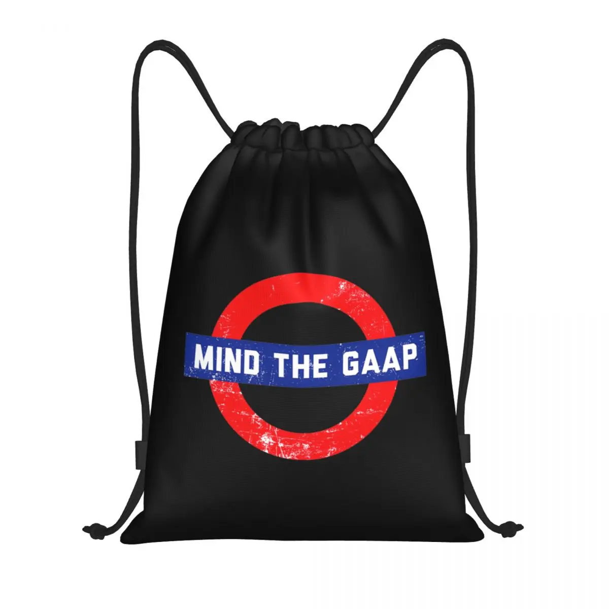 Забавные Сумки на шнурке с надписью «Mind the gaap», легкая сумка для тренажерного зала