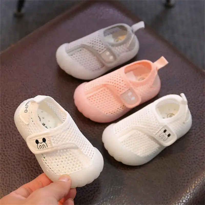 

Pregnancy Breathable Mesh Strong And Sturdy Grey Children's Flying Weaving Shoes Baby Shoes Baby Mesh Shoes Soft Bottom Pink
