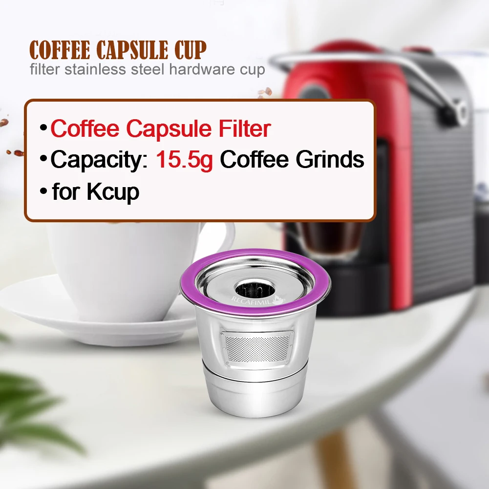 

ICAfilas-многоразовый фильтр для кофейных капсул для KCUP Keurig, многоразовые капсульные кофейные инструменты из нержавеющей стали, аксессуары для эспрессо, бариста