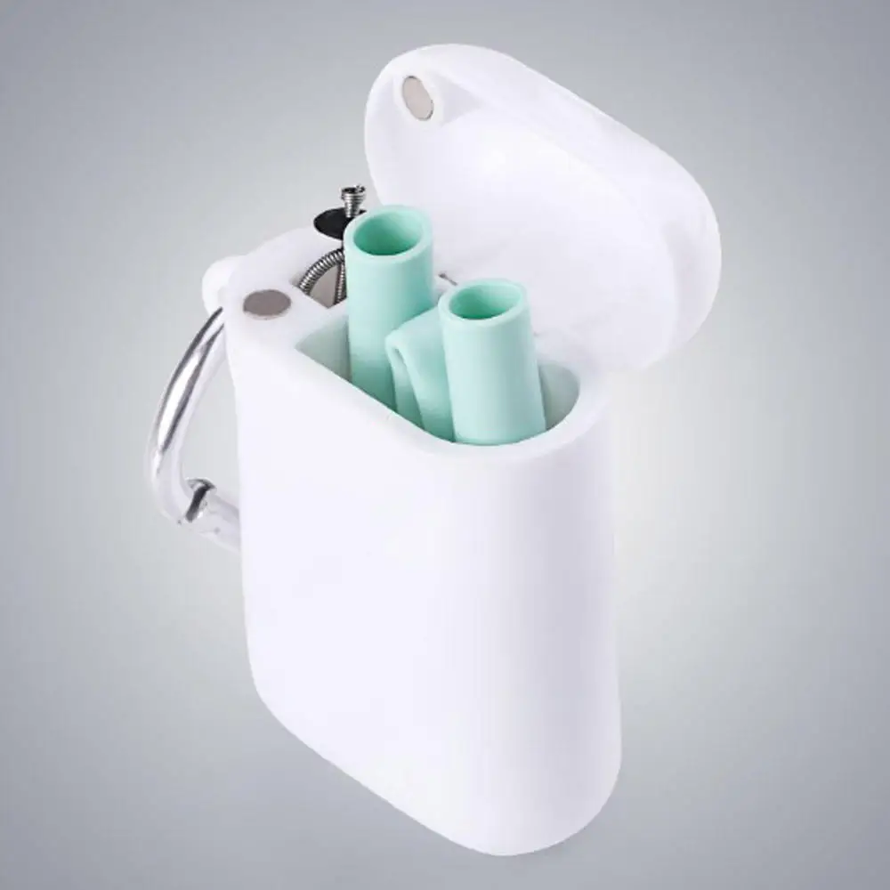 1Set New Creative Outdoor Portable Foldable Drinking Straw Reusable With Pc Storage Box Easy Cleaning Can Be Carried You - купить по