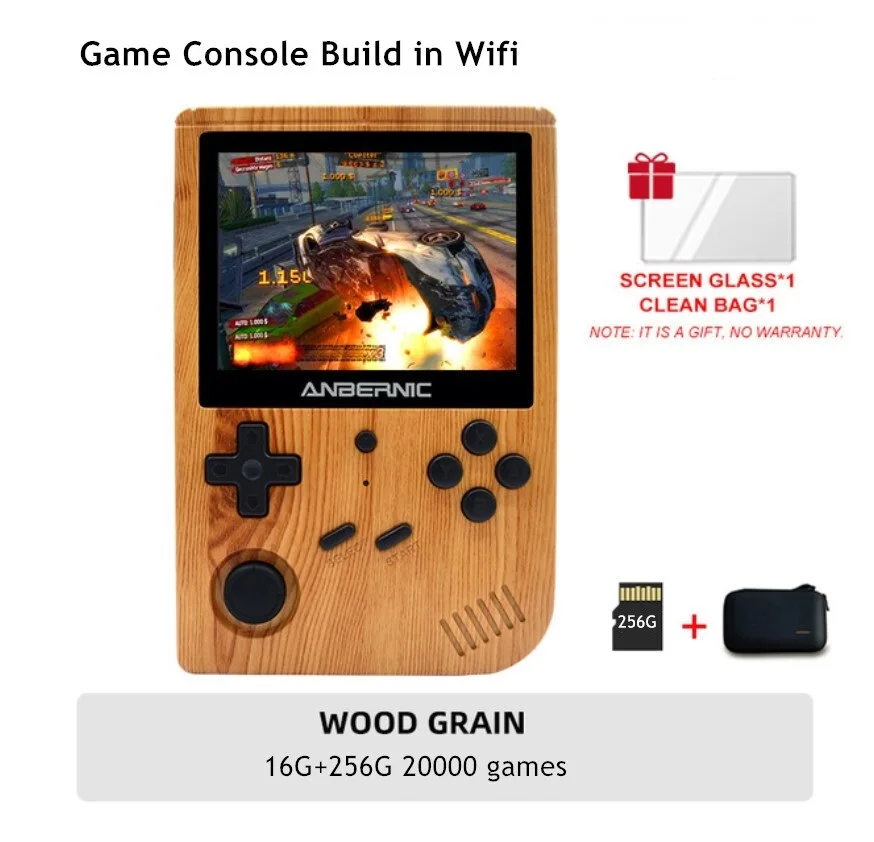

ANBERNIC RG351V 3.5 inch IPS Screen Video Retro Handheld Game Console 144G 10000+ PS1 GB N64 Mini Pocket Games Player Kids Gifts