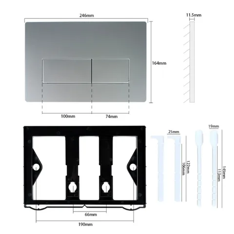 Белый двойной привод смыва, кнопки для унитаза, скрытые настенные баки, каналы для смыва, запасная часть для ванной комнаты Sigma