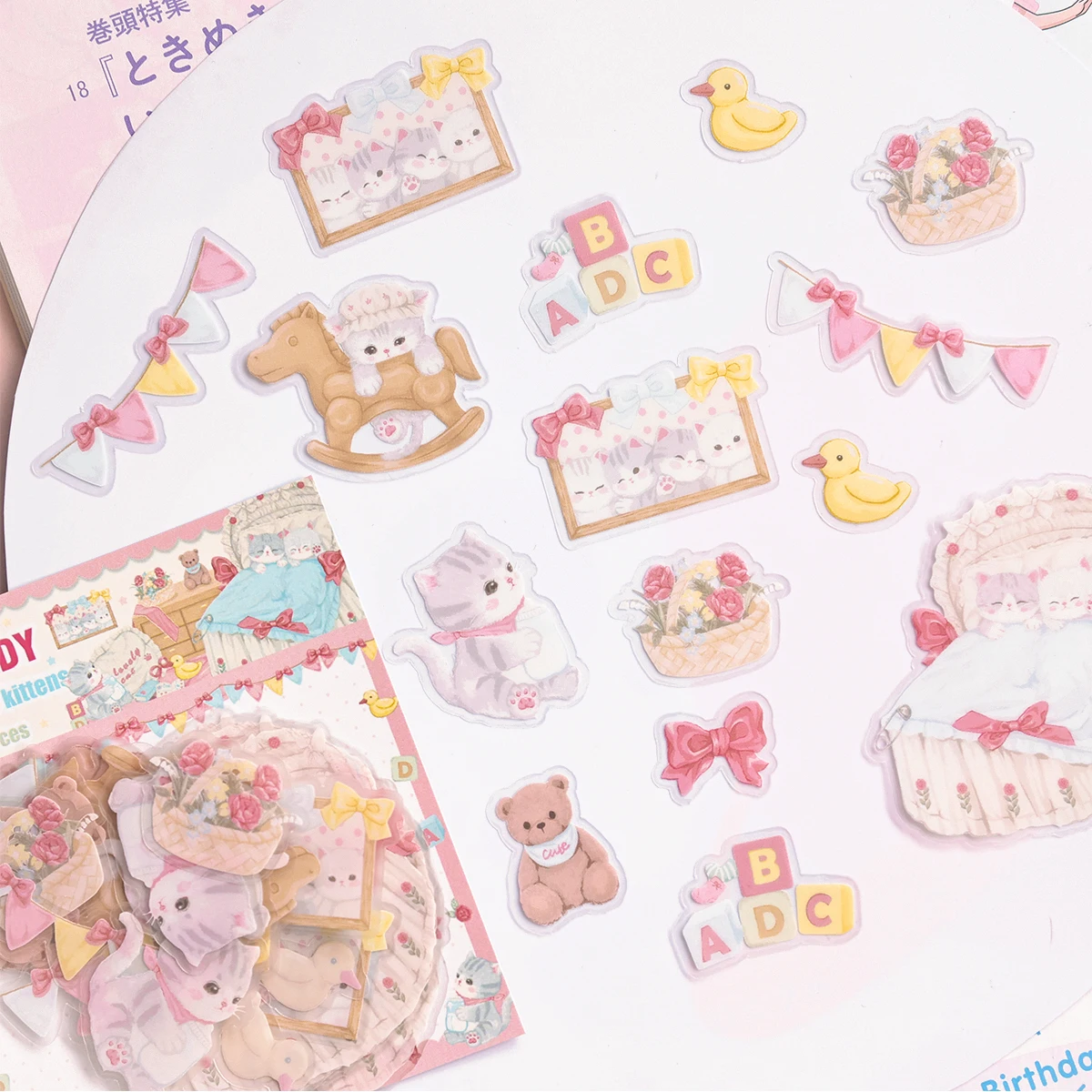 

50 шт./упак. Kawaii Cat Декоративные Канцелярские наклейки Скрапбукинг Diy дневник альбом Стик этикетка