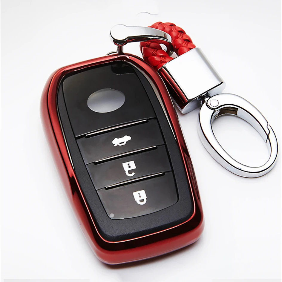 

Чехол для автомобильного ключа из ТПУ чехол для Toyota Yaris Rav4 Camry Corolla, Aygo Raize Prius Auris Chr Hilux 6 цветов аксессуары для брелоков