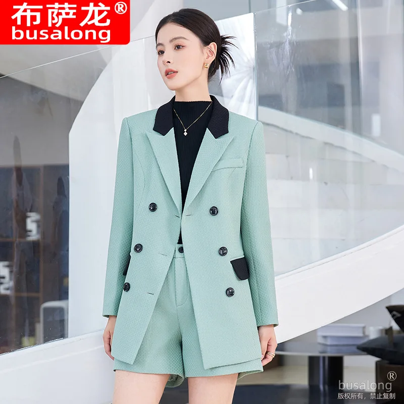 

Contrast Color Suit Coat for Women 2023 Autumn and Winter New High-End Design Sense Adult Lady like Woman Hepburn Style Fashion