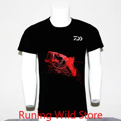 Fishing T Shirt  Plus Size Fishing Clothing Short-Sleeve Quick-Drying Breathable Sun Protection Clothes enlarge