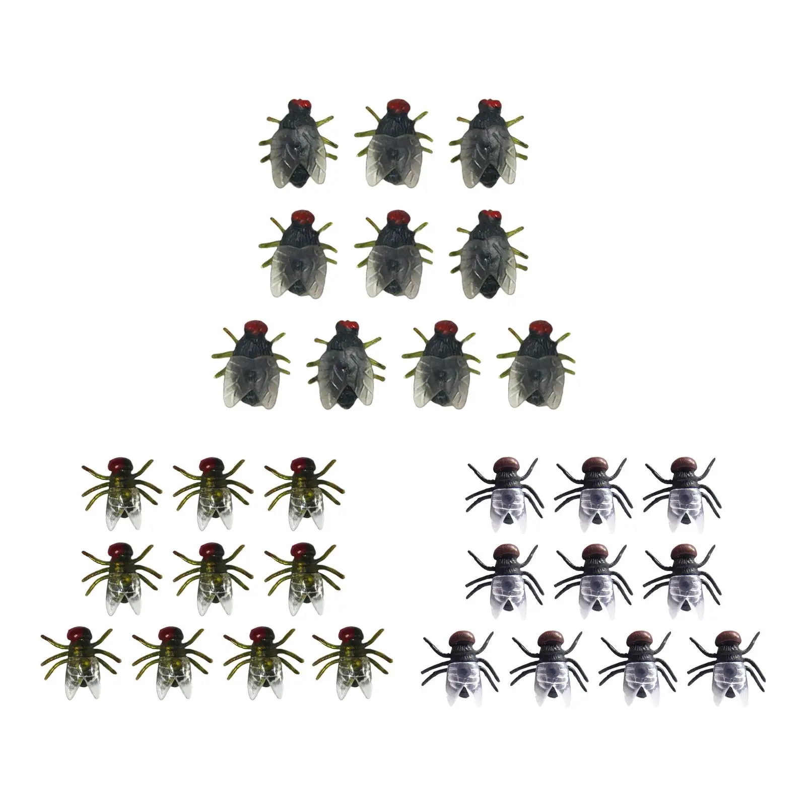 

10x Realistic Flies Toy Insect Toy Prank Trick Flies Toy for Halloween Party April Fools Day Joke Toy Prank Toy Props