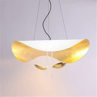 2022 new modern curved surface chandelier for living room restaurant kitchen flying saucer hat art indoor pendant lighting decor