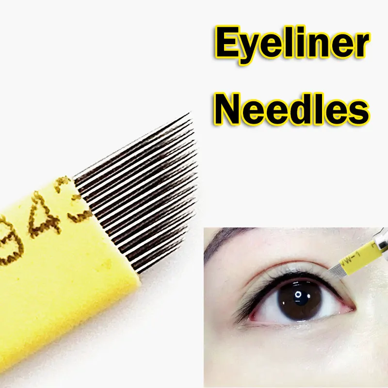 

Sdotter 100PCS Microblading needles 23pin DOUBLE ROW Shading Blades Tattoo Needles Fog Brow Needle eyeliner needles