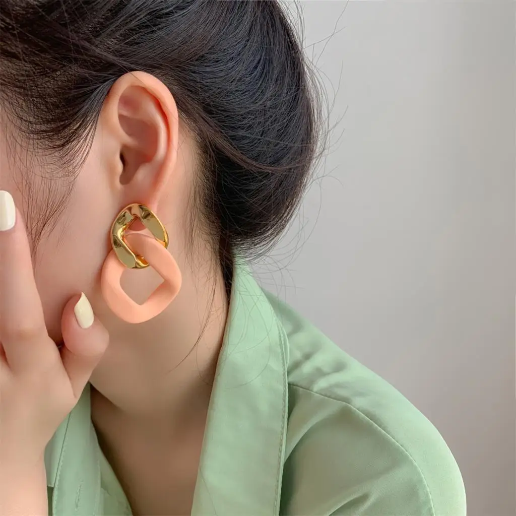

pendientes mujer Earrings For Women Bohemian Boho Geometric Dangle Drop Earings Two-Color Fashion Jewelry 2022 Unusual Earrings