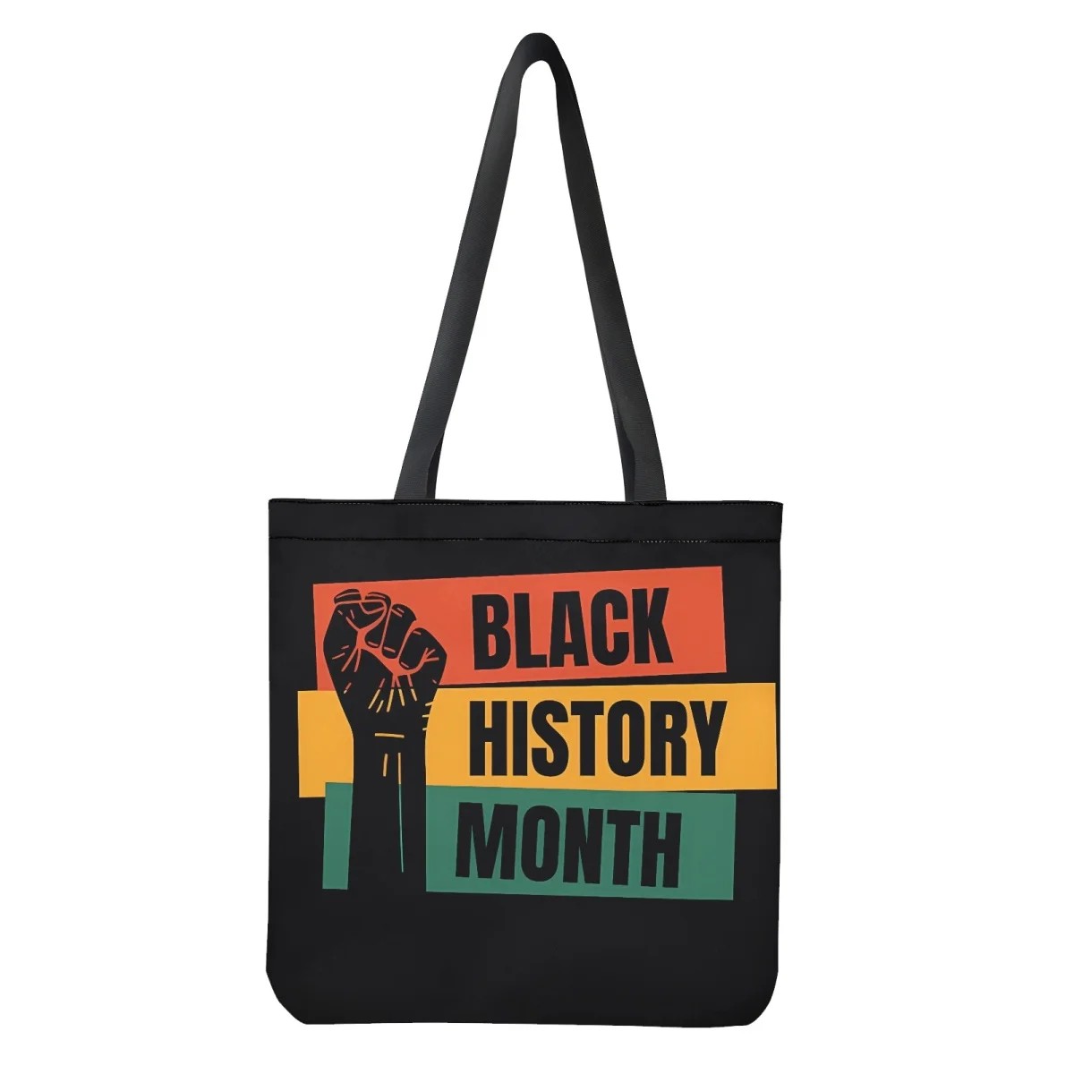 Black History Canvas Shopping Bag Personalized Customized Women Totes Reusable School Book Pack for Girls Shoulder Storage Bags