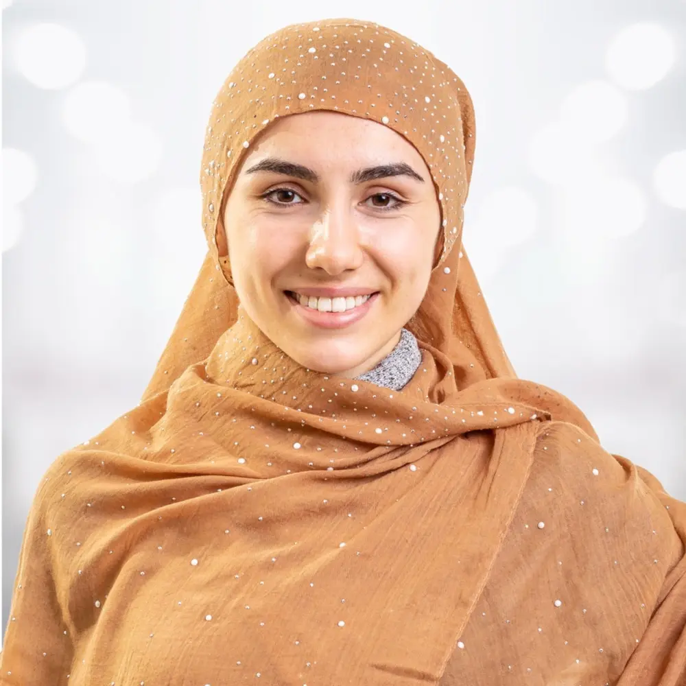 Хиджаб платок из мерсеризованного хлопка 180х90 см цвет бежевый Asiyah AY-HJB4-06