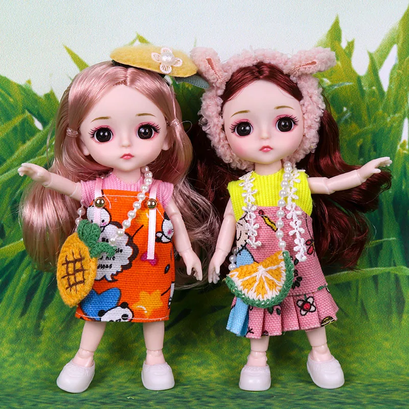 

BJD 16CM Doll 13 Movable Joints Casual Fashion Princess Clothes Suit Accessories Play House Toy Cute Simulation Doll Girl Gift