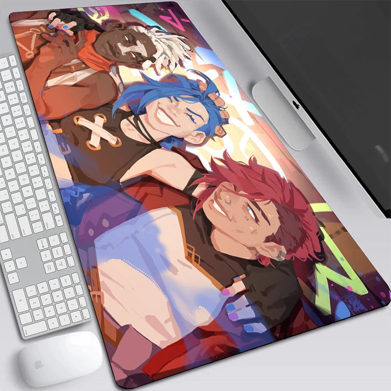 

Arcane Jinx Ekko VI Cartoon Mouse Pad Xxl Large Mouse Table Mat Homemade Design Image Mouse Pad Game Accessories 400x900MM LOL