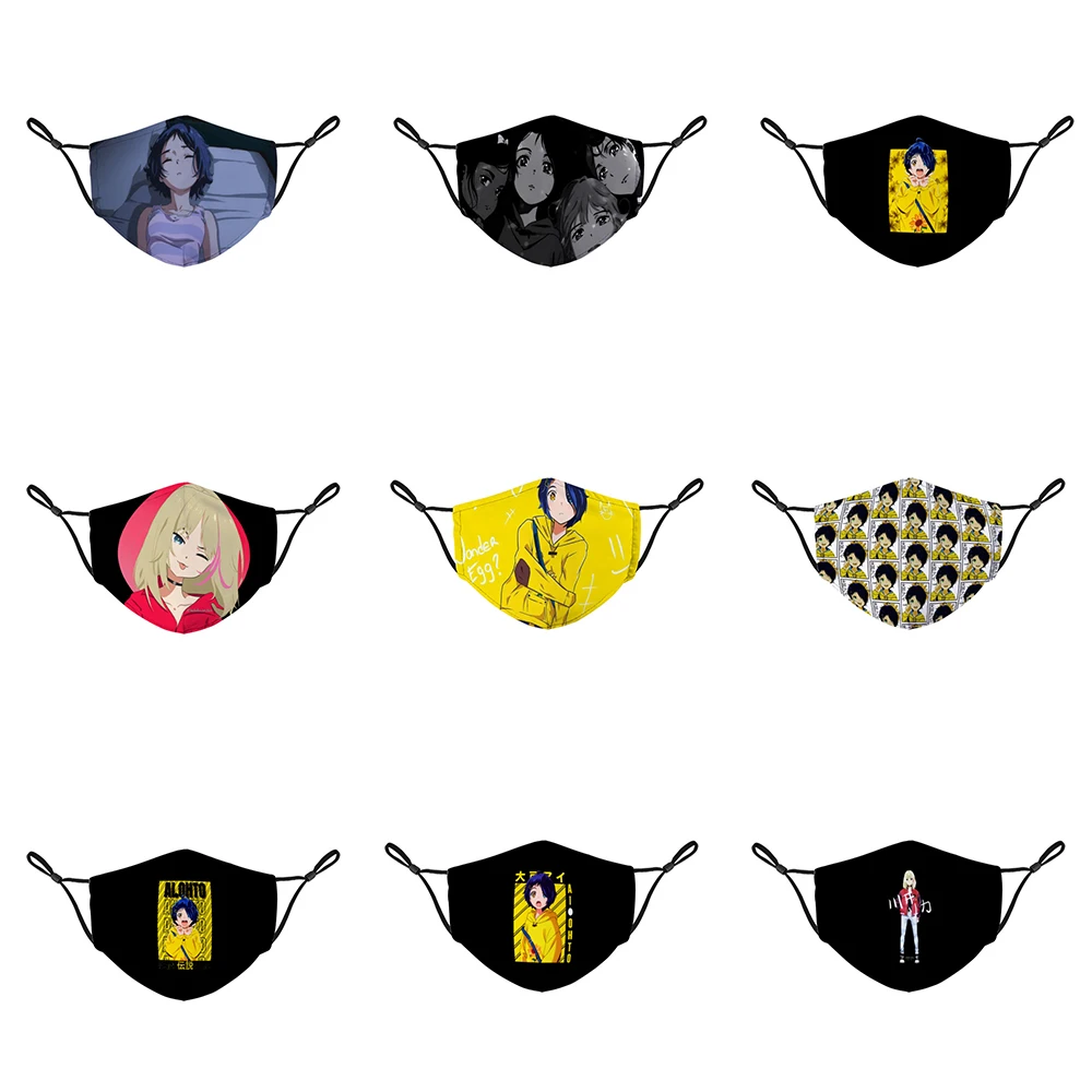 Maschere Di Priorità Wonder Egg Maschera Riutilizzabile Regolabile Cartoni Animati Tv Simpatico Cosplay Polvere Traspirante Bocca-Muffola Con Filtri P