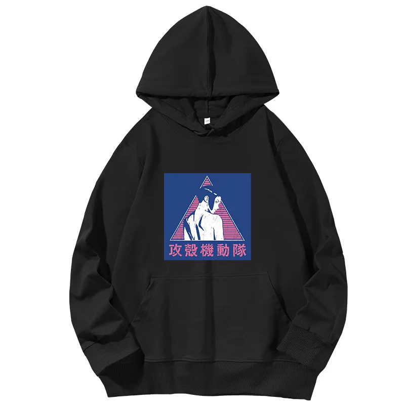 Ghost In The Shell Anime graphic Hooded sweatshirts oversize Man sweatshirts cotton Hooded Shirt Spring Autumn Men's sportswear