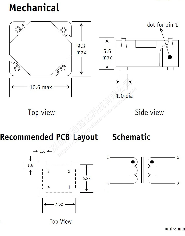5 шт. SMT SMD синфазный дроссель индуктор высокая индуктивность 10 мГн 0 А импульсный