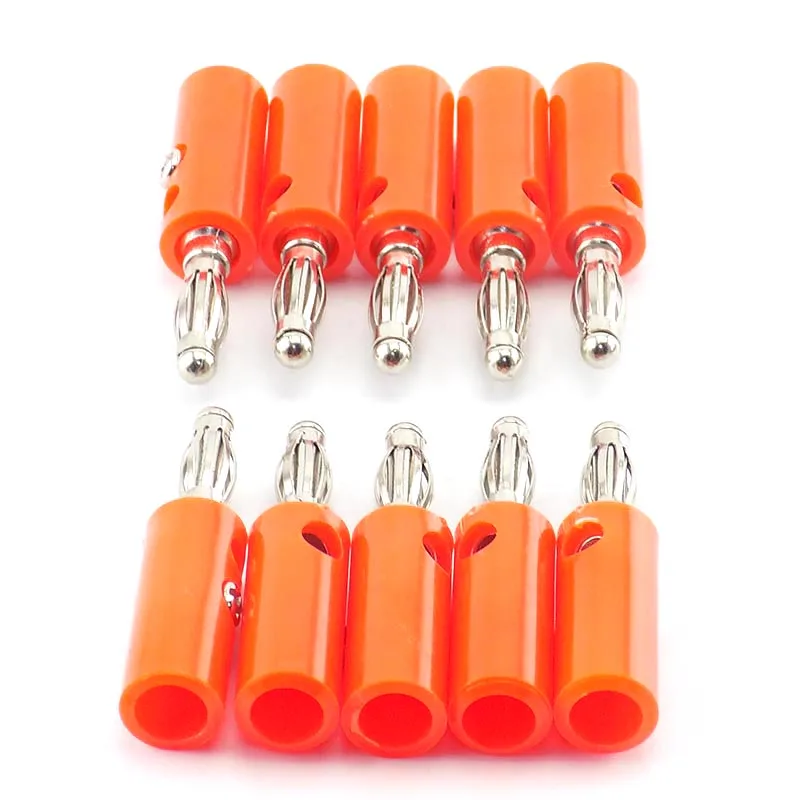 Аудиодинамик 4 мм разъем типа банан аудиодинамик провод кабель-адаптер вилки 10 шт