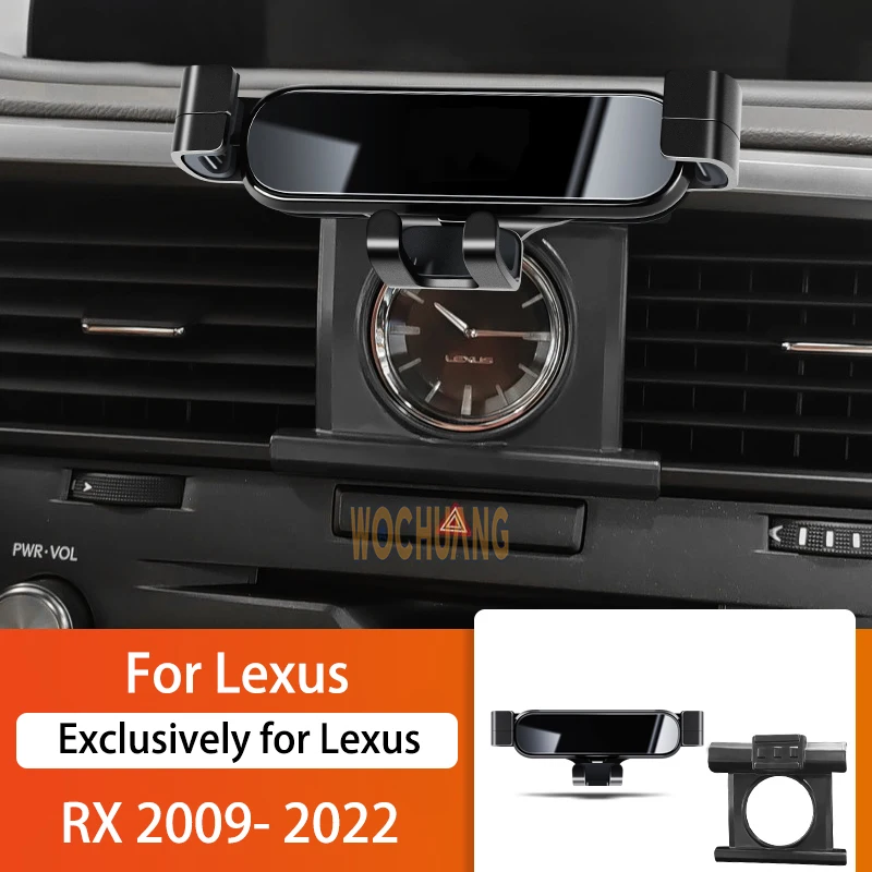 Car Mobile Phone Holder For Lexus RX300 RX350 RX450H 2009-2022  360 Degree Rotating GPS Special Mount Support BracketAccessories