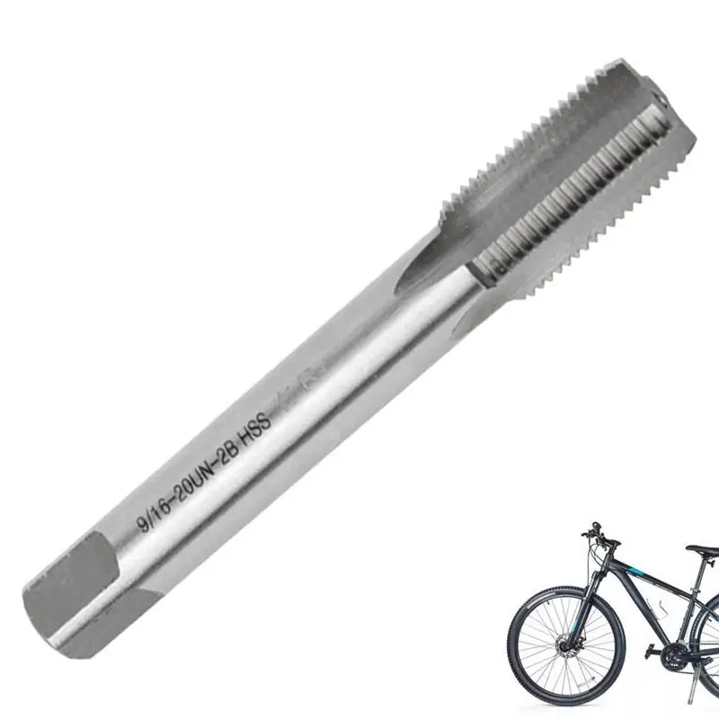 

Инструмент для ремонта велосипедной педали 9/16-20, ручной резьбовой кран из быстрорежущей стали для велосипеда, нарезающий стержень для прав...