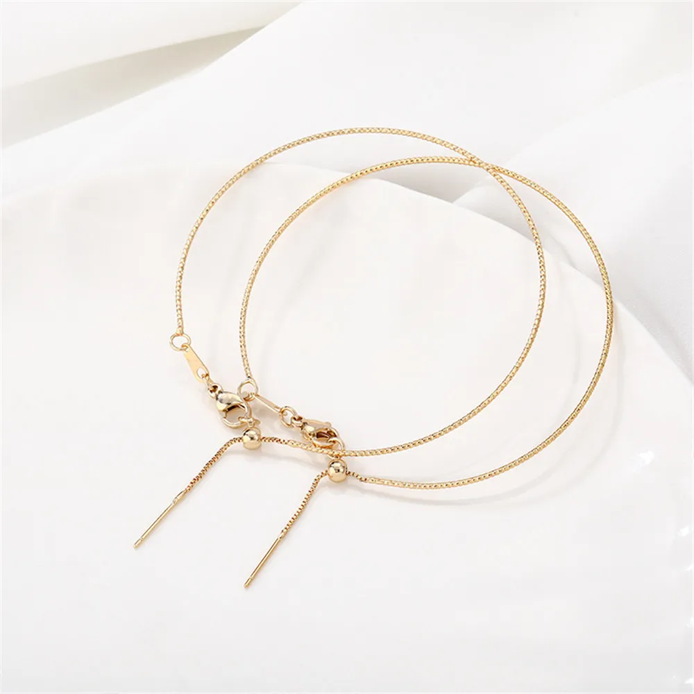 

14K bag gold beaded belt needle adjustment universal bracelet bracelet diy handmade hand ring jewelry material accessories
